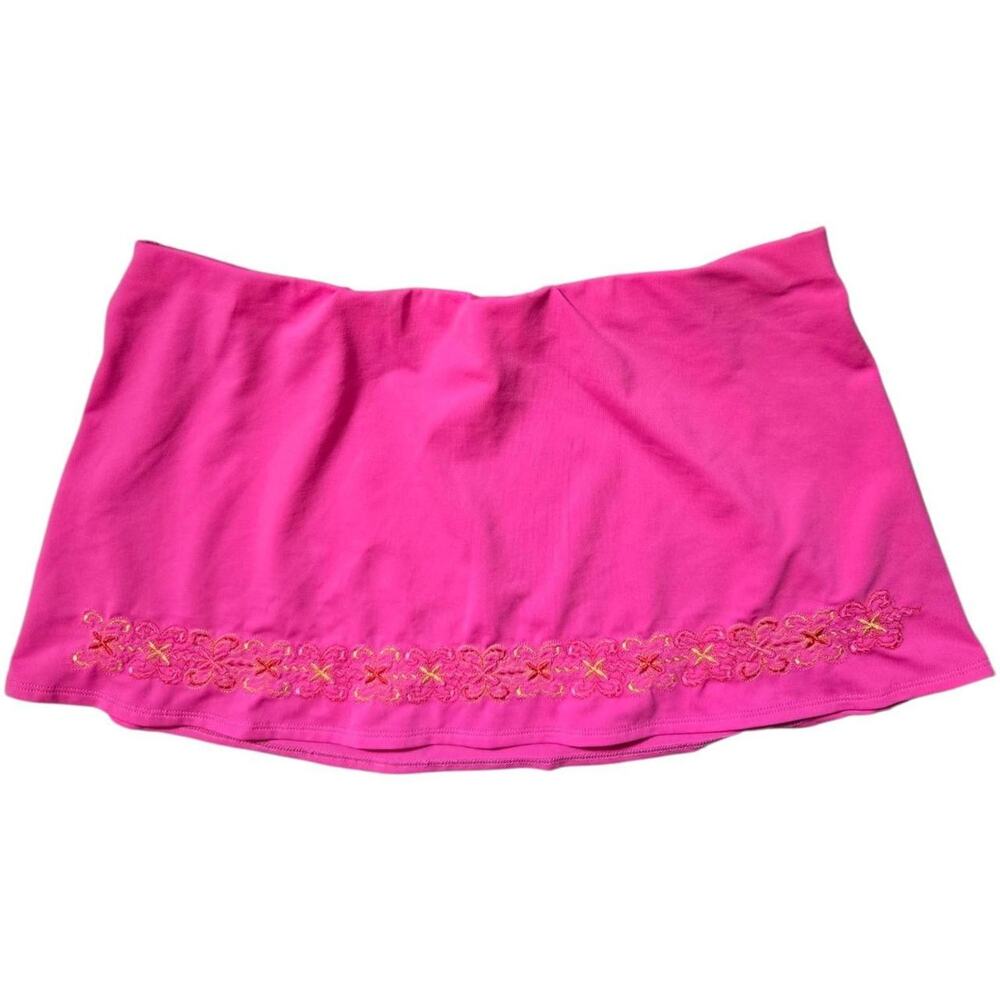 Y2k hot pink embroidered micro